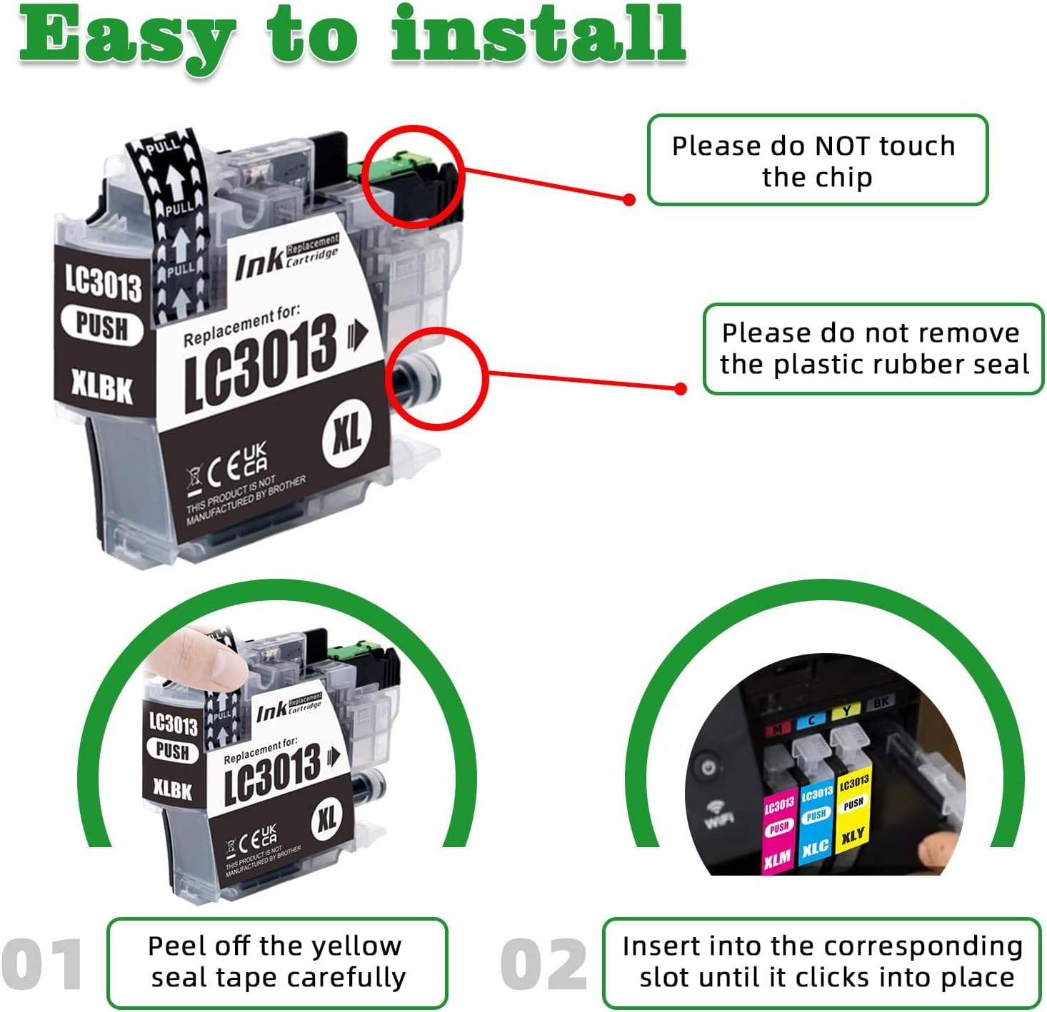 LC3013XL Black Ink Cartridge LC3013XL LC3013BK lc3013 Ink cartridges Compatible for Brother MFC-J491DW MFC-J497DW MFC-J690DW MFC-J895DW Printer 3 Black image 5