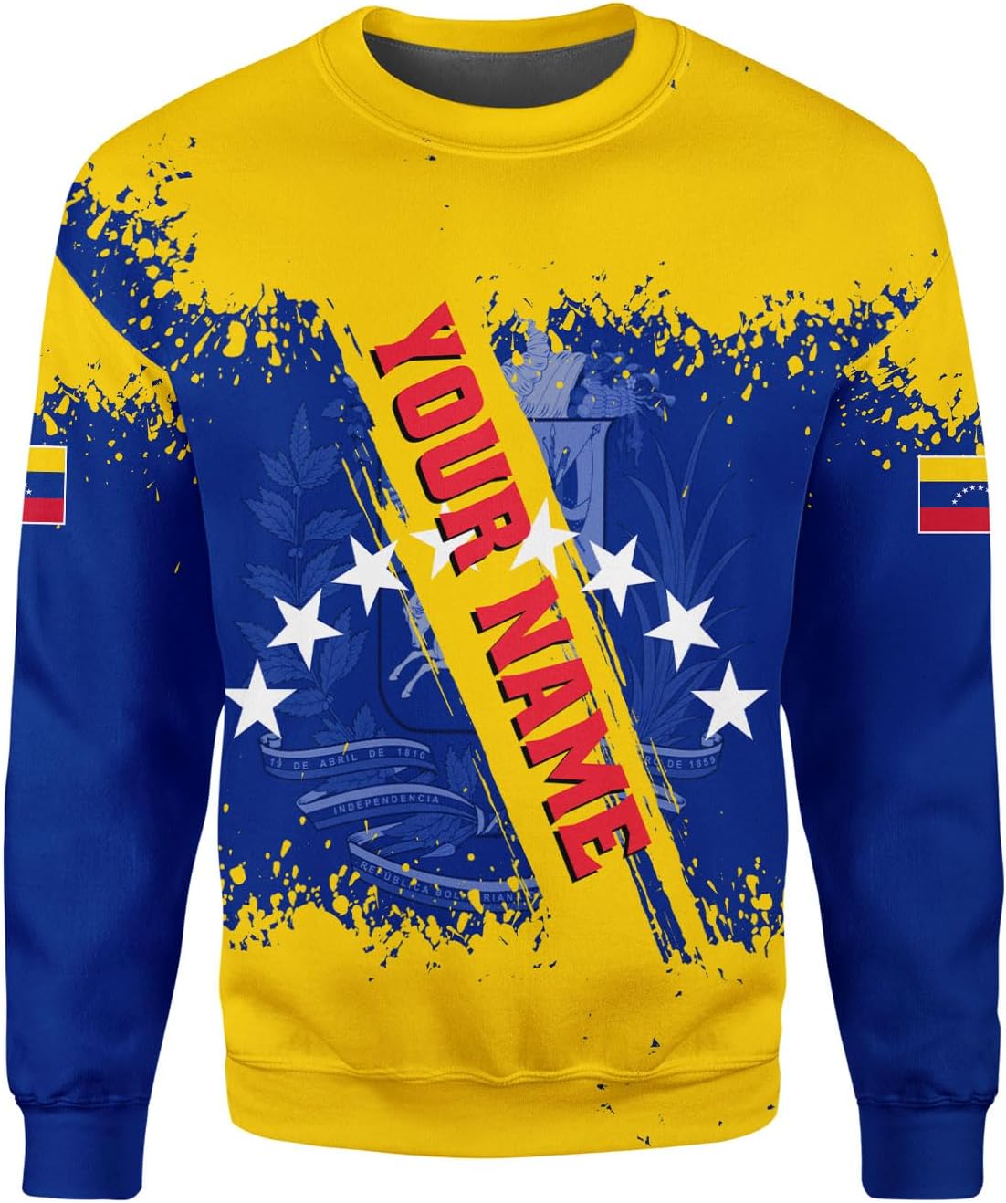 Personalized Venezuela 3D Shirts, Custom Venezuelan Flag Shirt,Venezuela Camisa, Coat of Arms Venezuela Shirt for Men Women