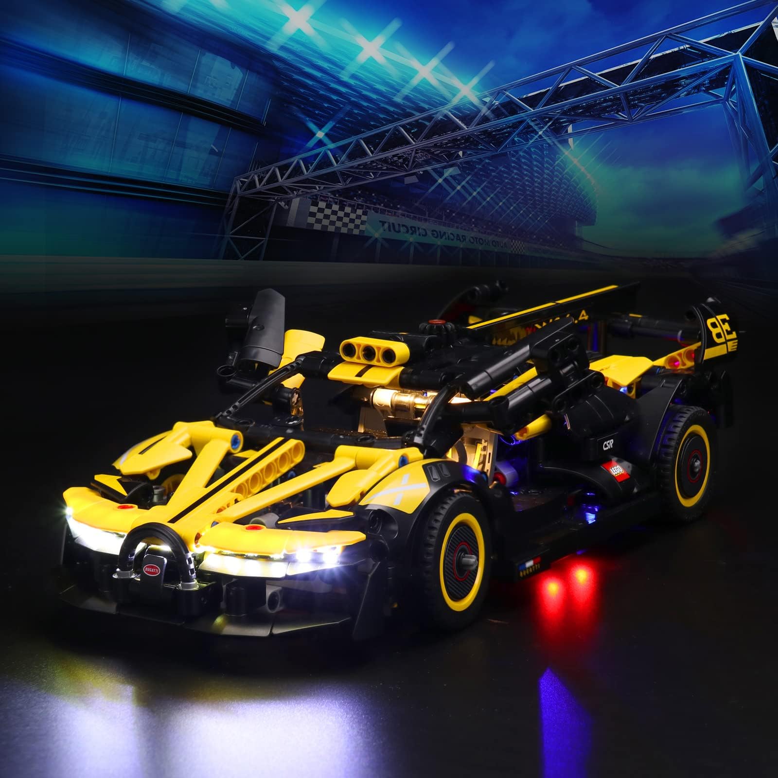 PIPART LED Light Kit for Lego 42151 Bugatti Bolide Racing Car Model; Light Kit ONLY, Lego Model NOT Included