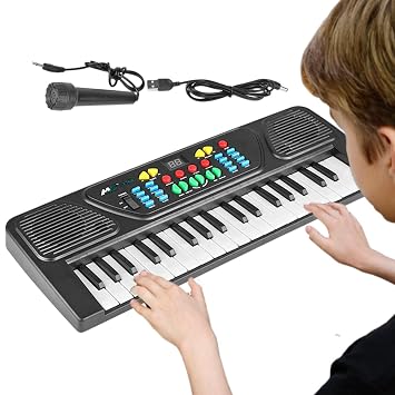 Piano For Kids, 37 Keys Electronic Toy Keyboard Piano, Portable Musical Keyboard For Beginner Children, Electronic Toy Piano With Microphone, Fun Learning Musical Instrument For Home Practice