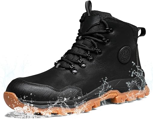 Work Boots for Men,Puncture-Resistant Industrial Safety Boots,Lightweight Non Slip Work Shoes,Construction Indestructible Steel Toe Work Shoes.