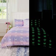 Cokouchyi Full Comforter Sets for Boys Girls, Unicorn Glow in The Dark Kids Bedding Sets, 6 Pcs Full Bed in a Bag with Comforter, Sheets, Pillow Sham, Unicorn