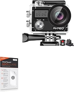 BoxWave Screen Protector Compatible With AKASO Brave 4 Action Camera - ClearTouch Anti-Glare (2-Pack), Anti-Fingerprint Matte Film Skin
