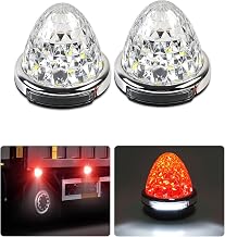 CARTIST LED Side Marker Lamp for Trucks, Road Shoulder Light, High Brightness, Double-Sided Illumination, Red, Set of 2