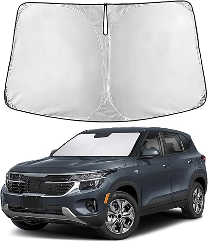 Miniatura 98 de EcoNour Parasol para parabrisas Rivian R1S / R1T 2022-2024 2025 2026, visera solar para parabrisas delantero y ventana, bloqueador de calor UV