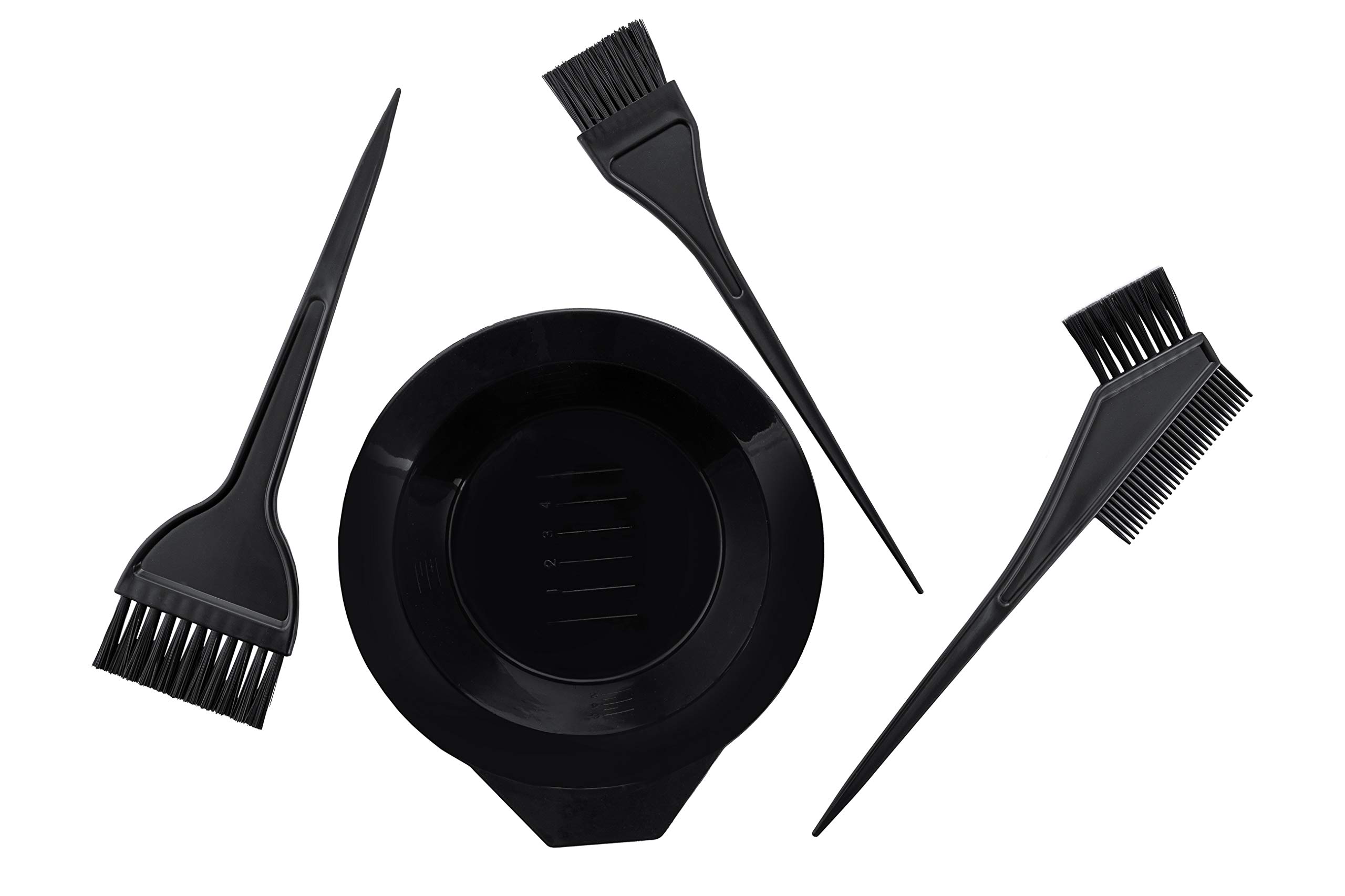 6-teiliges Haarfärbe-Set - Mit Schüssel, 2 Pinseln, Kamm, 2 Clips & Handschuhen
