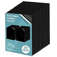 Vista 34 de Egofine Hojas de plexiglás de acrílico, paquete de 20 unidades de 8 x 10 pulgadas, 0.04 pulgadas de grosor, plástico transparente fundido