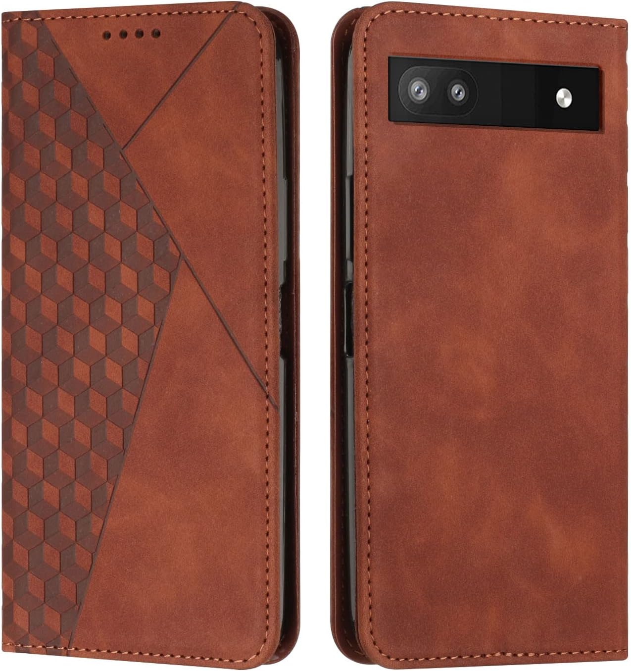 Case For Google Pixel 7a 5g Leather Wallet Folio Magnetic Closure Cover