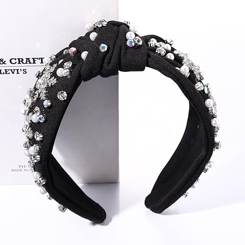 Vista 211 de Diadema de Navidad para mujer, accesorios de Navidad con cuentas, arco de Navidad, copo de nieve, diadema anudada HOHOHO, rojo y verde, perla