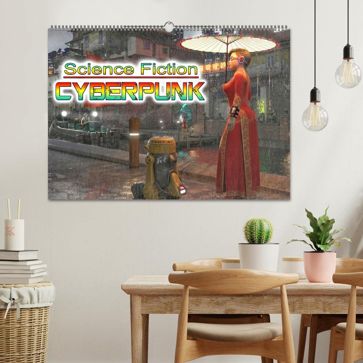 Science Fiction Cyberpunk (Wandkalender 2026 DIN A2 quer), CALVENDO Monatskalender: Zukunftsstädte im Neonschein einer düsteren Zeit. (CALVENDO Kunst)