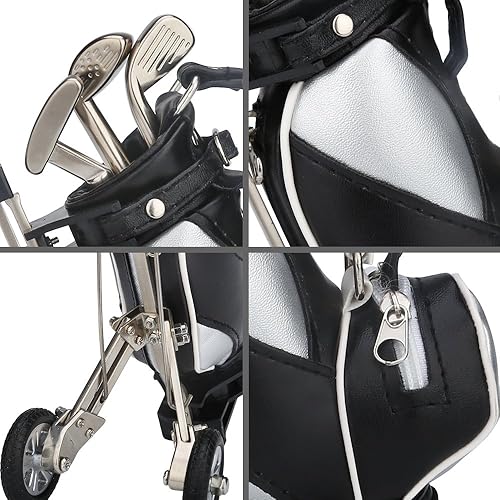 Vista 13 de 10L0L plumas de golf con soporte de bolsa de golf, regalos novedosos con 3 piezas, de aluminio para oficina, escritorio, bolsa de golf, soporte