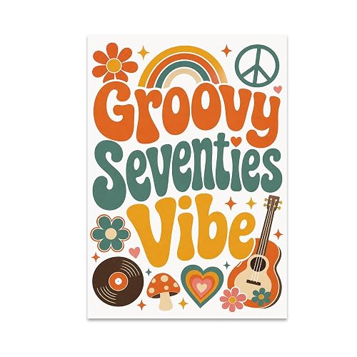 Retro Wall Art Poster Print - Groovy Seventies Vibe -