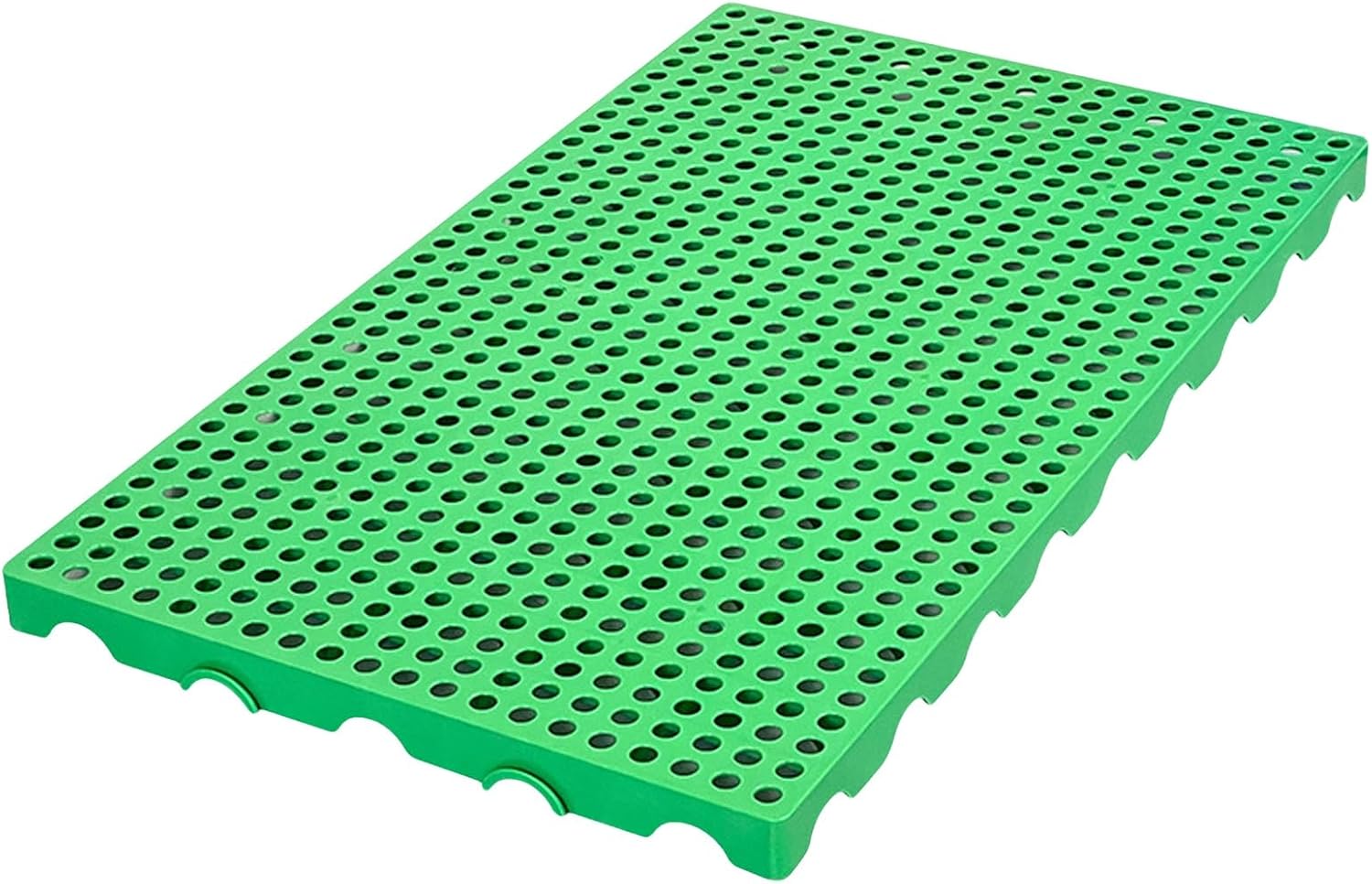 Plastic Pallets, HDPE Waterproof Storage Grid Pallet, Stackable Plastic Pallet, Grid Ventilation Pallets, Stackable Modular(Green)