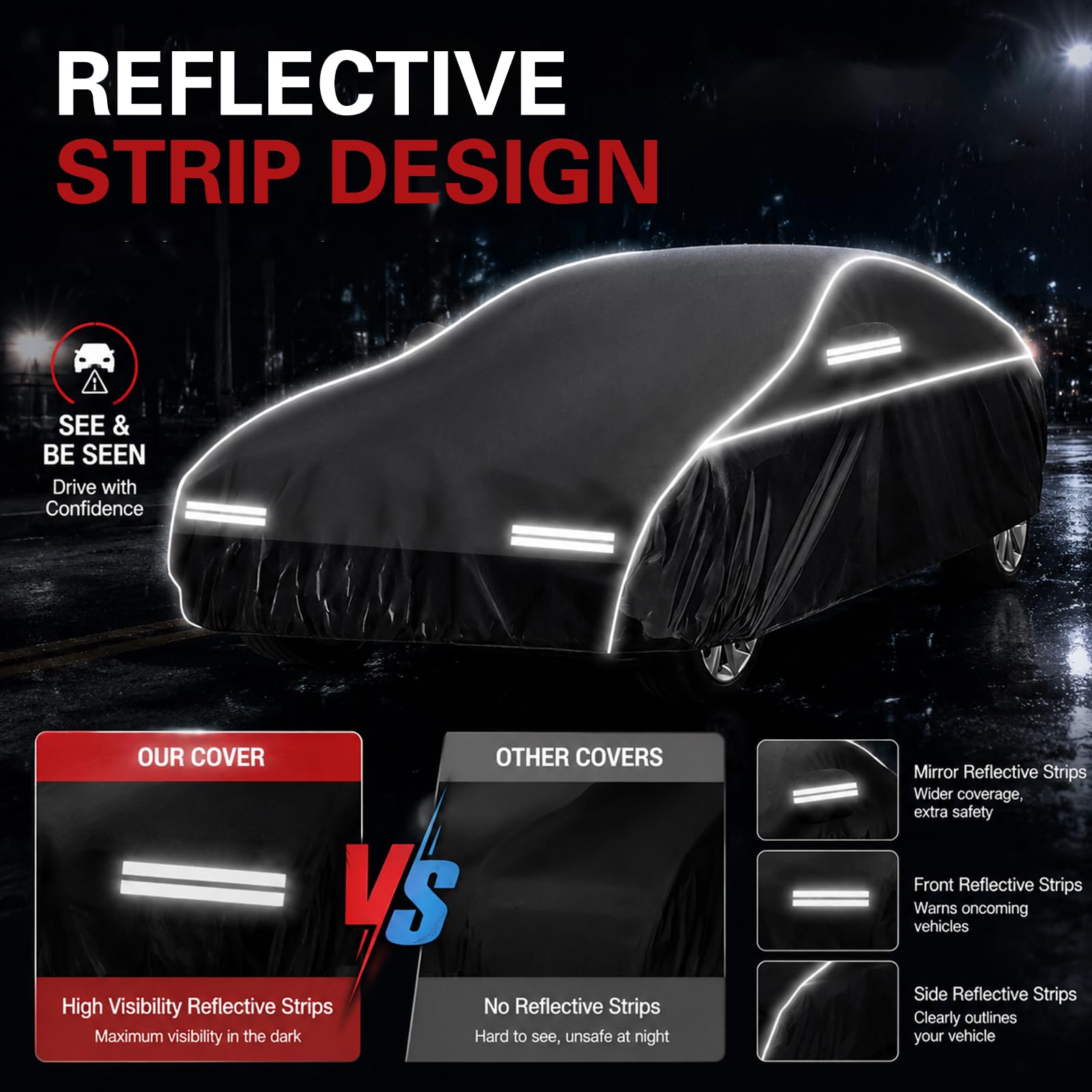 Bache Voiture Exterieur Anti Grele pour Toyota C-HR GR Sport Hybrid (Facelift),Housse De Protection Imperméable Bache Voiture Exterieur,Anti Grêle Neige Pluie pour Tous Temps Matériau EVA-mdf1579