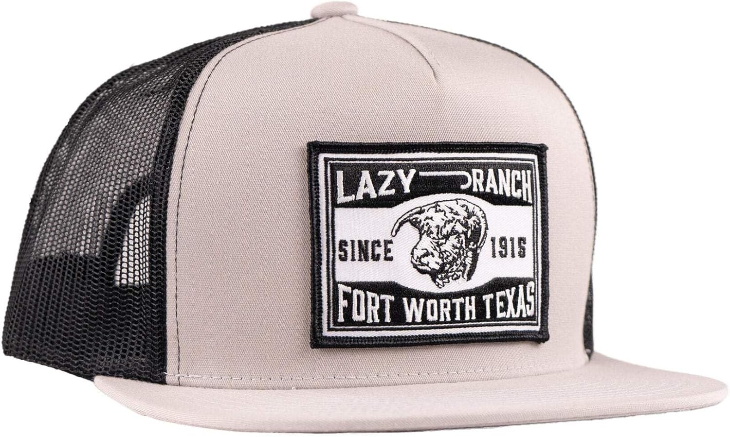 Lazy J Ranch Fort Worth Classic Five Panel Trucker Hat - Adjustable Unisex Country Hats, Vintage Trucker Hat