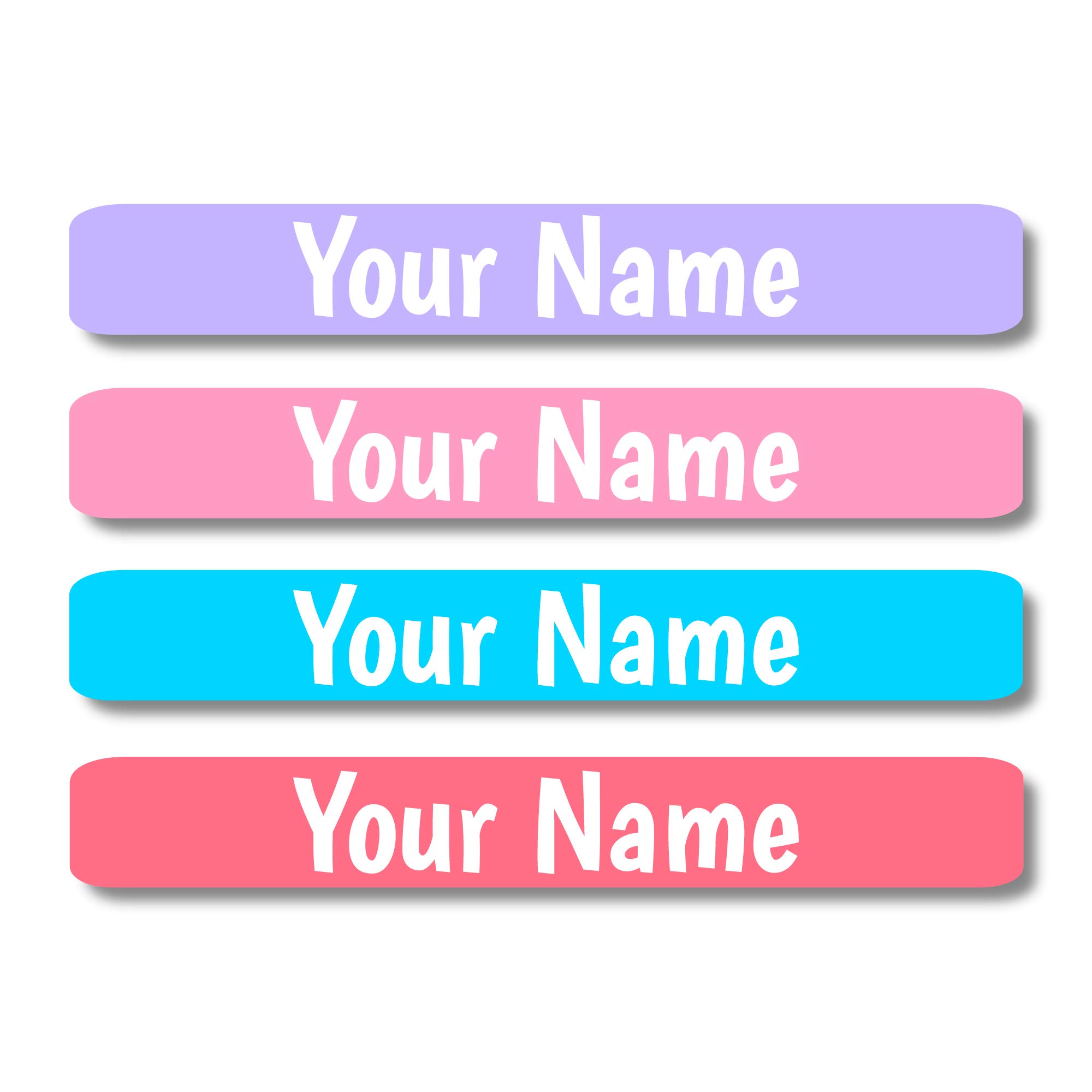 Lovable Labels Personalized Labels for Kids (120 Labels) - Waterproof Dishwasher Safe Peel and Stick Labels are Great for School Supplies Daycare Camp