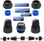 VCELINK IP68 imperméable RJ45 Couple Cat6/Cat5E/Cat5, Connecteurs de câble Ethernet d'extérieur blindés Femelle à Female, Réseau LAN Extendeur de câbles, 6-Pack
