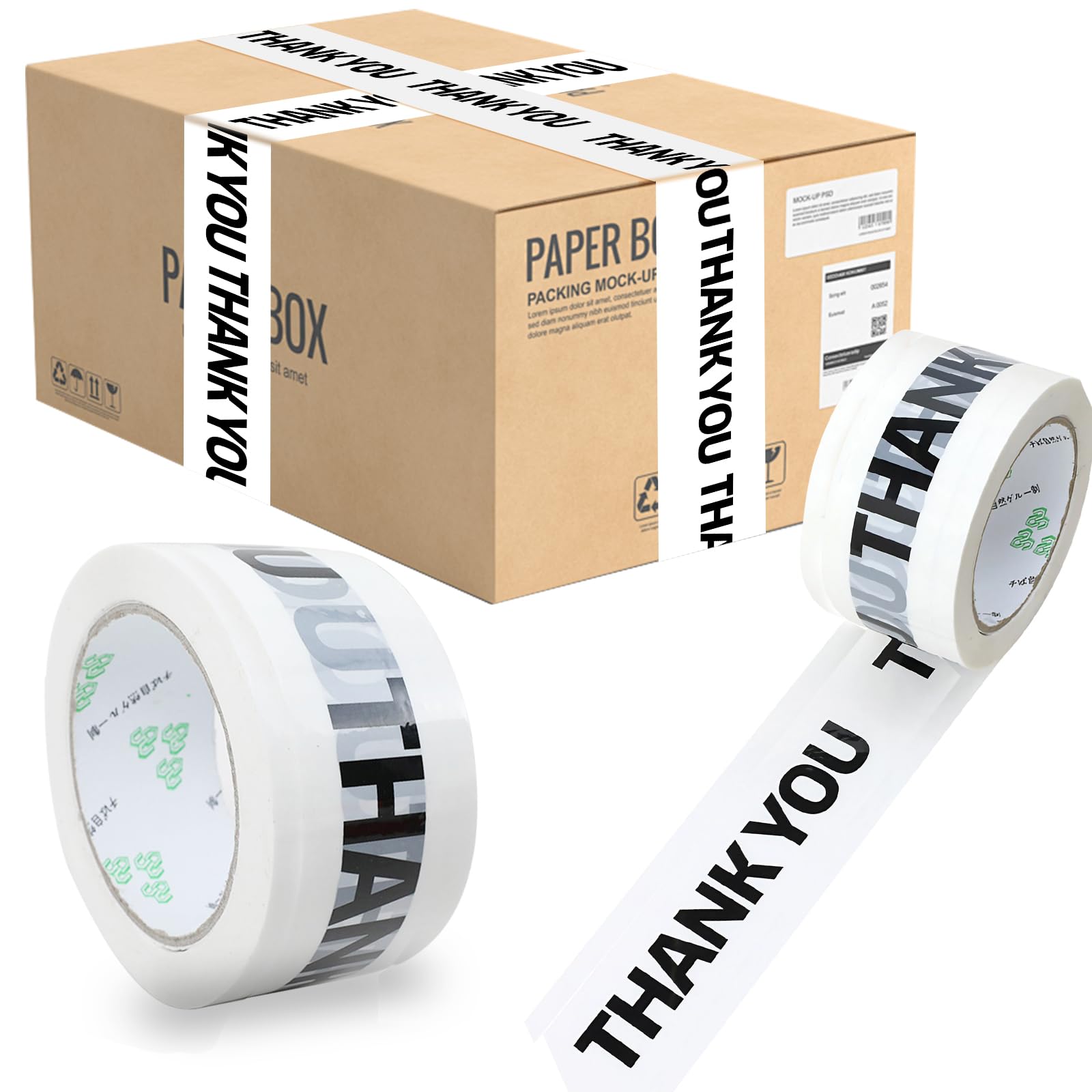 Amazon.co.jp: HttDog opp梱包テープ thank you 2本セット