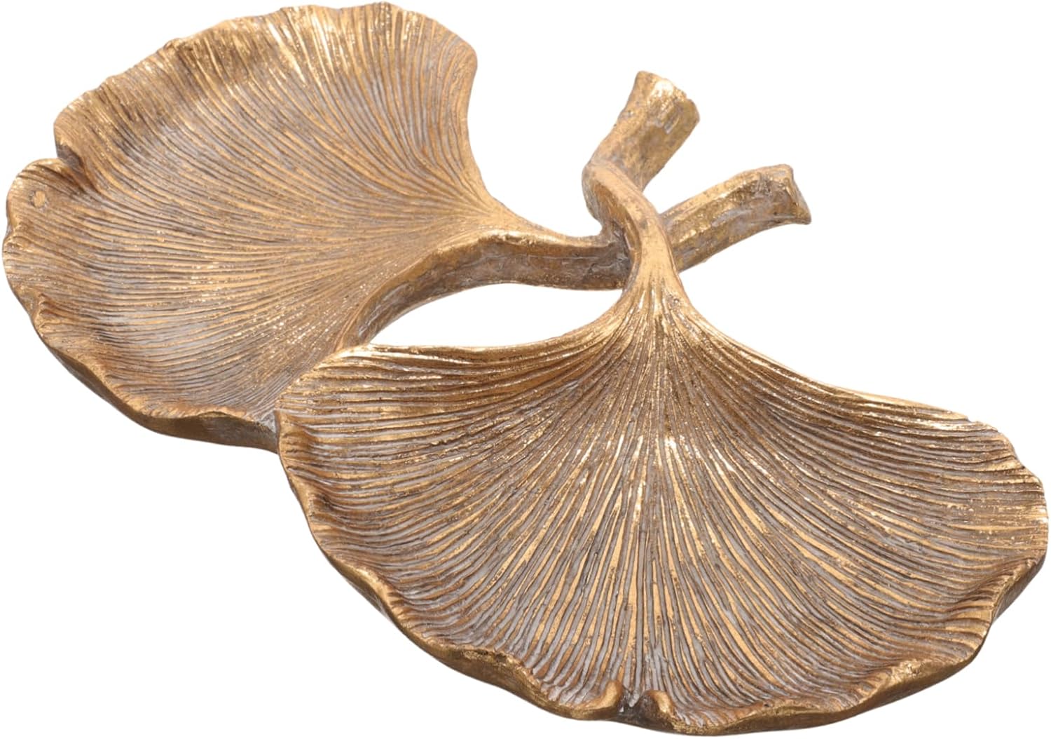 Vintage Leaf-Shaped Jewelry Tray Decorative Metal Trinket Dish for Rings Necklaces Earrings Elegant Jewelry Organizer for Women for Vanity or Dresser