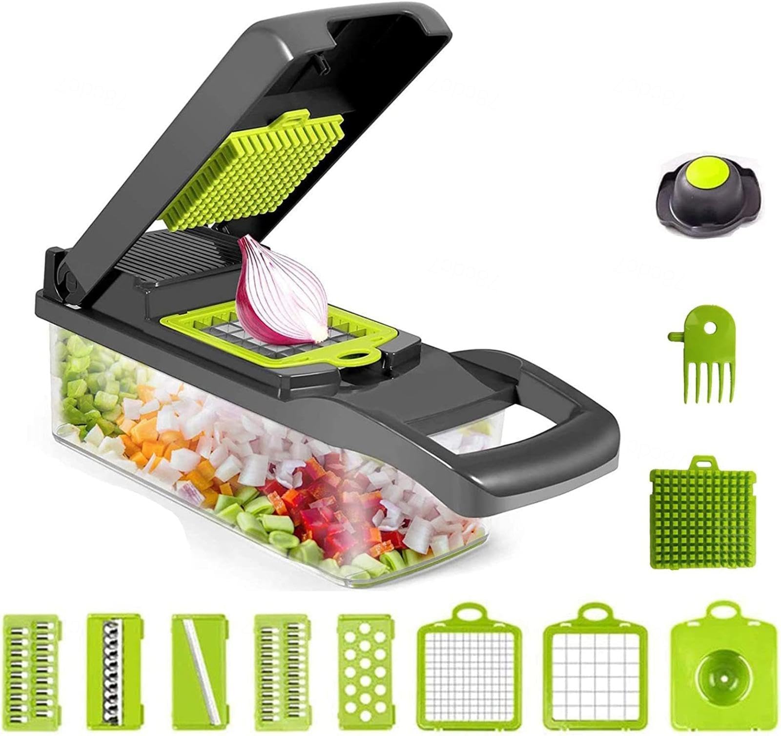 Gemüseschneider, Küchengemüseschneider, Professioneller Gemüseschneider, Zwiebelschneider, Lebensmittelschneider Zum Schneiden Obst, Gemüse, Karotten, Kartoffeln