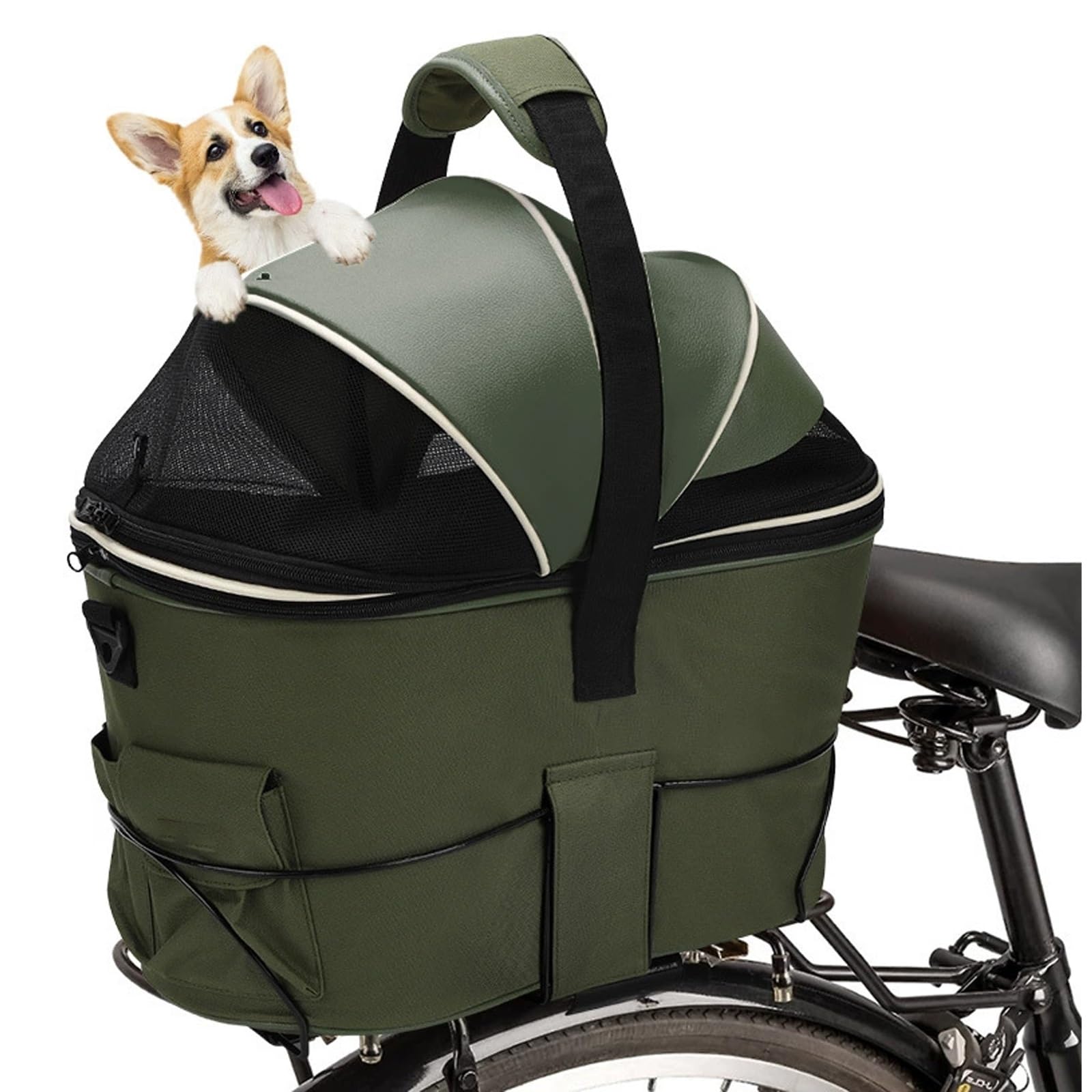 Cesta For Bicicleta For Perros,Transportador For Perros En Bicicleta Eléctrica,Cesta For Bicicletas For Adultos, Impermeable Y Ventilada,Adecuada For Mascotas Que Pesen Hasta 5 Kg (11 Lbs)