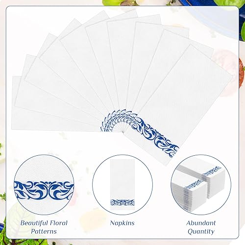 Miniatura 3 de Paquete de 200 servilletas desechables de lino, elegantes servilletas de papel decorativas, suaves y absorbentes, toallas de invitados para baño,