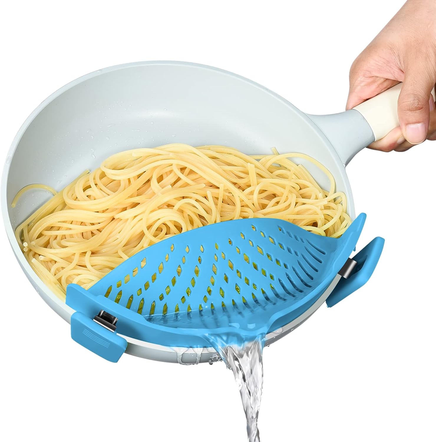 Hervimo Pasta Strainer, Clip on Strainer for Pots Pan