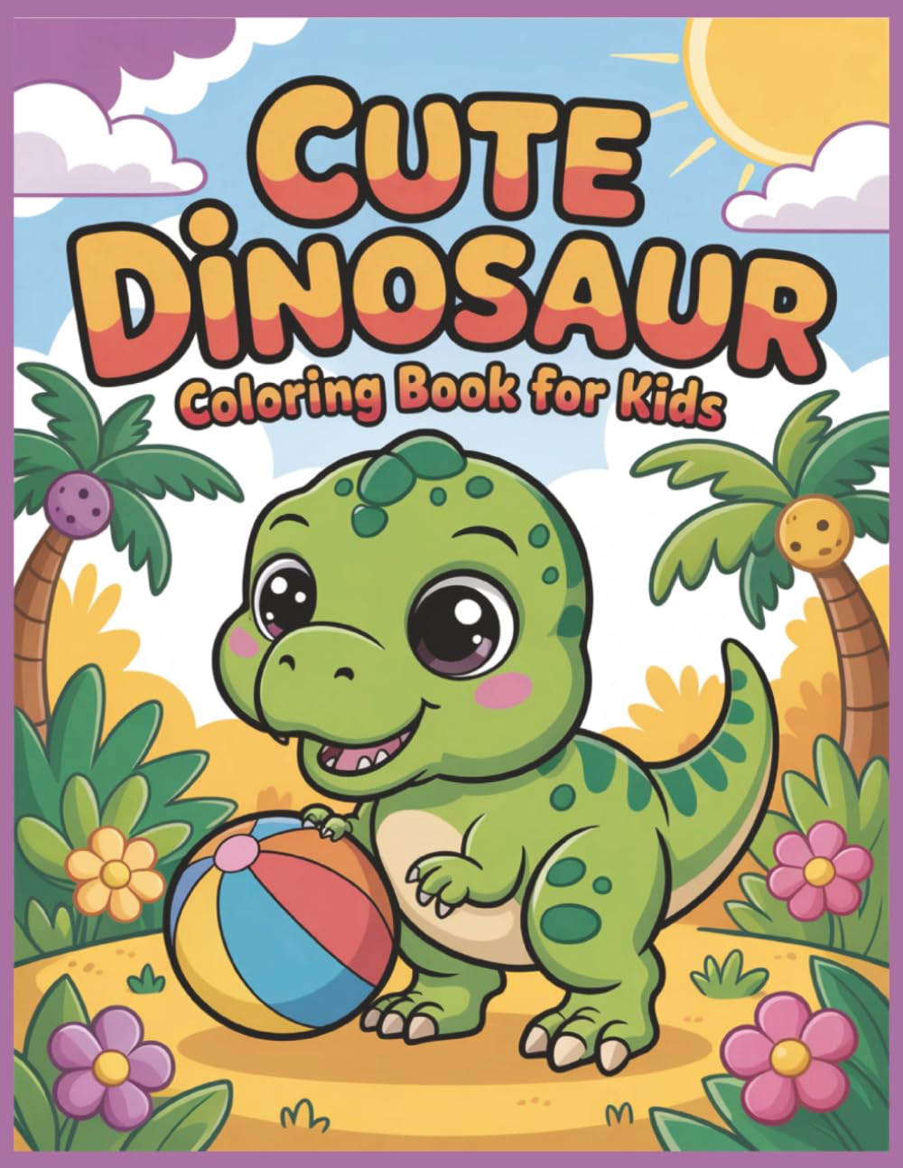 Cute Dinosaur Coloring Book for Kids