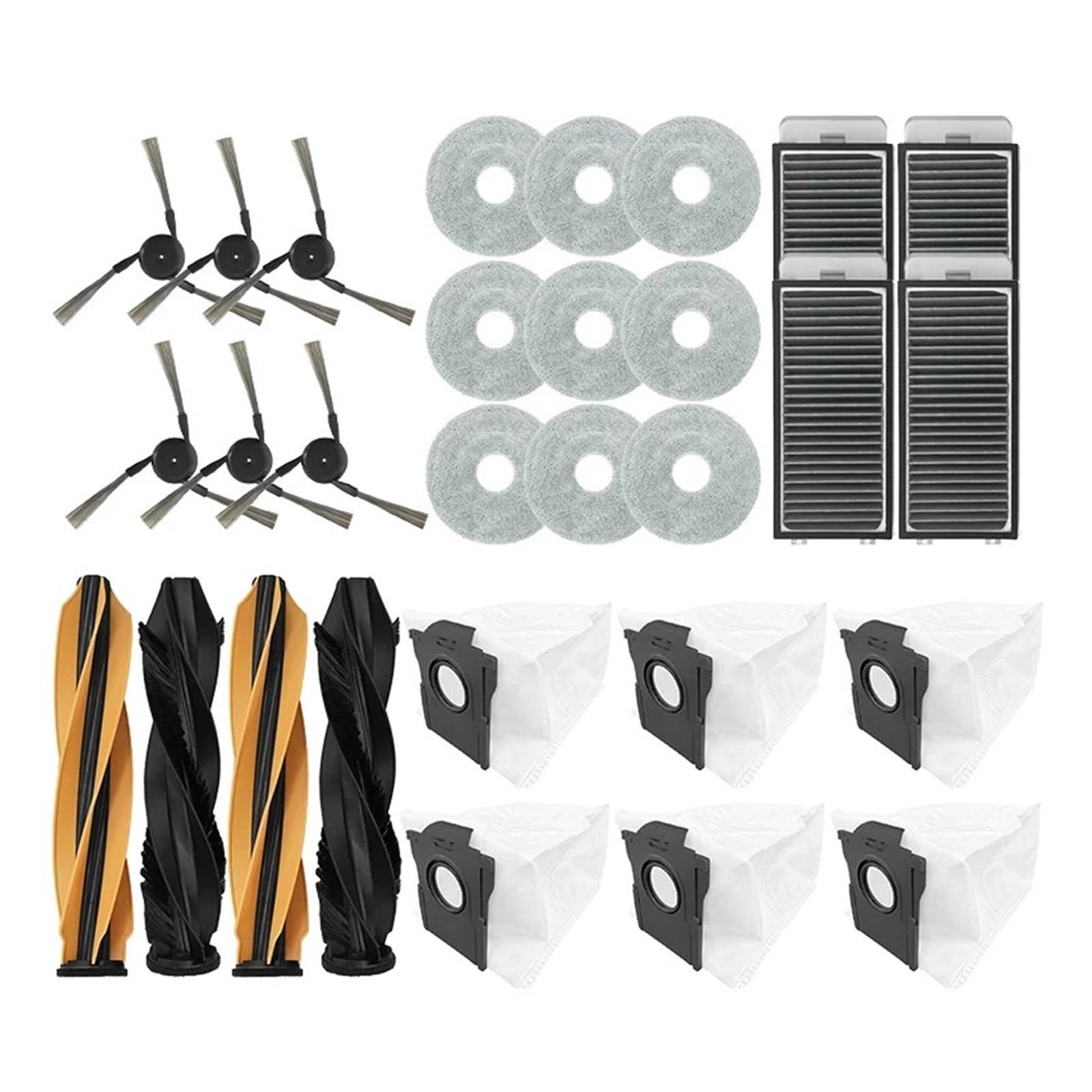 Kicici Compatible With Dreame X50 Ultra / S40 Enhanced Edition/Dreame L50 Pro Ultra/MOVA V50 Ultra Vacuum Cleaner Parts Main Brush Accessories(Set 4)