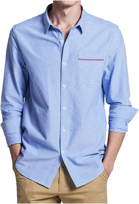 Amazon Pioneer Campメンズ オックス ボタンダウンシャツ 長袖 白シャツ カジュアルビジネス ボタンダウン Acc L シャツ 通販
