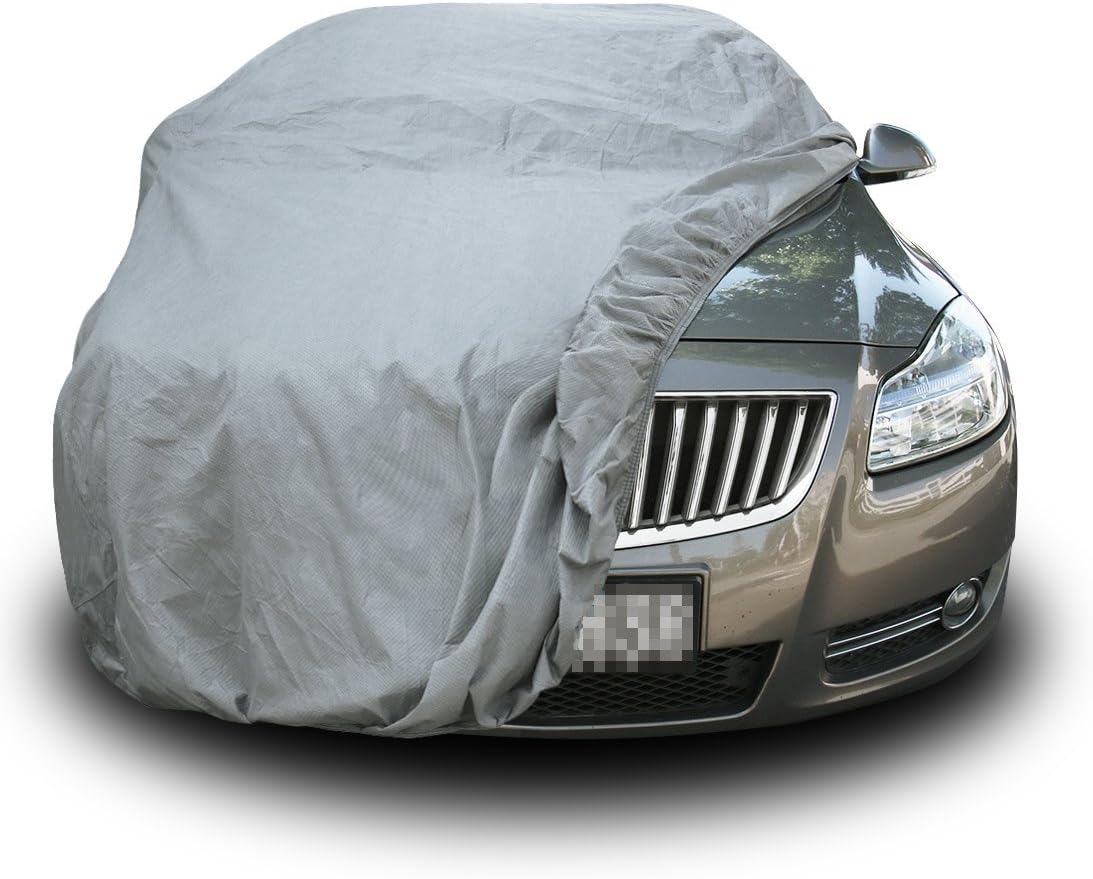 Copap 4 Layers Non-Woven Fabric Car Covers Universal Full Cover Waterproof Paint Safe Water Resistant, UV & Dust Proof Designed for Most Protection (M Size up to 160")