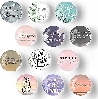12Pcs Glass Fridge Magnets - Elegant Floral & Crystal Design with Letter Pattern