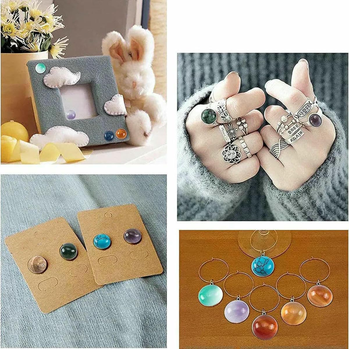 5 Sztuk/partia Naturalne Okrągłe Koraliki Z Kaboszonów Z Kamieni Szlachetnych 6 8 10 12 14 16 18 20 25 Mm Cabochon Diy Pierścień Naszyjnik Biżuteria Making, Green Jade, 10mm