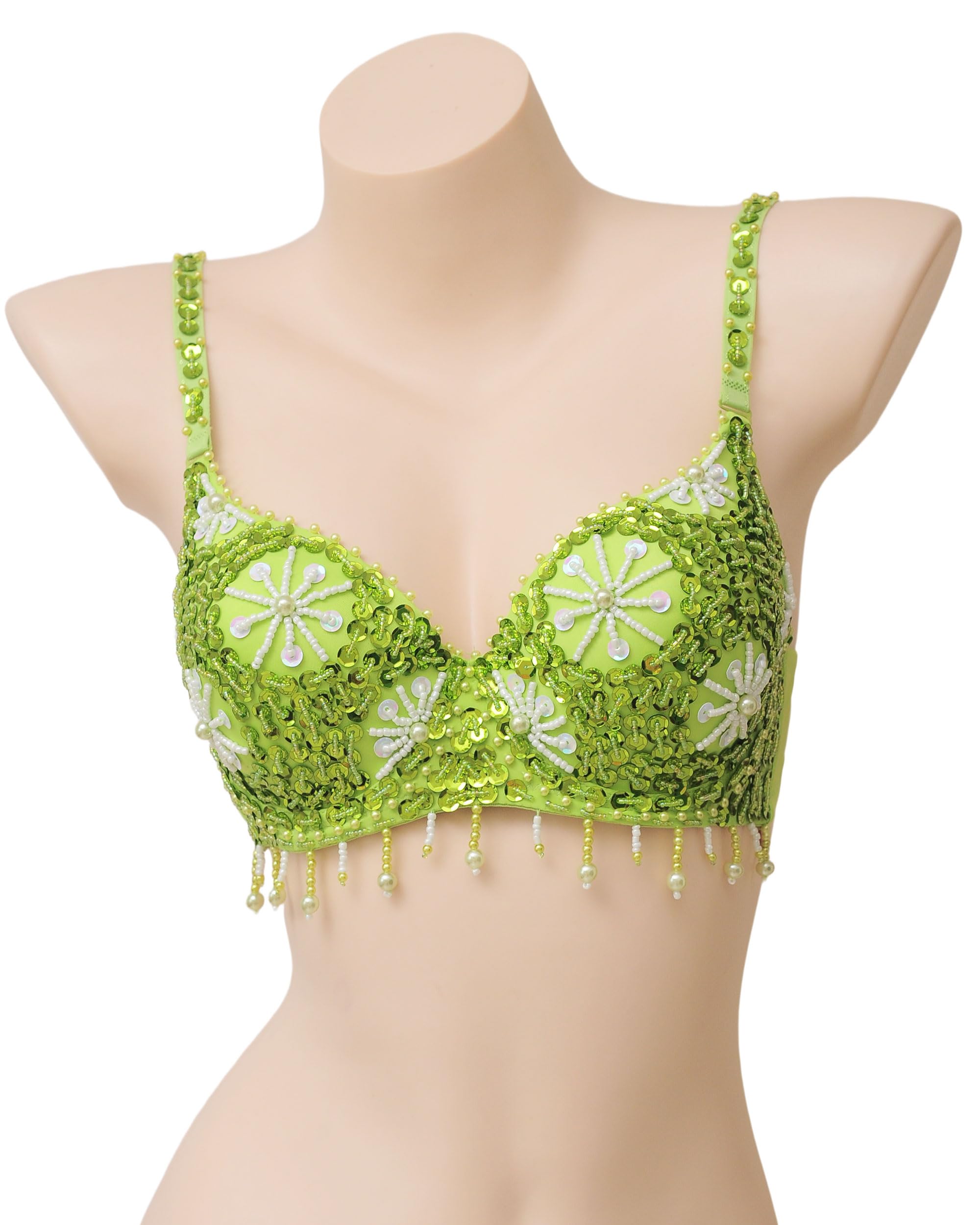 ROYAL SMEELA Reggiseno con Paillettes da Donna,Top Paillette per Danza del Ventre,Festival,Rave