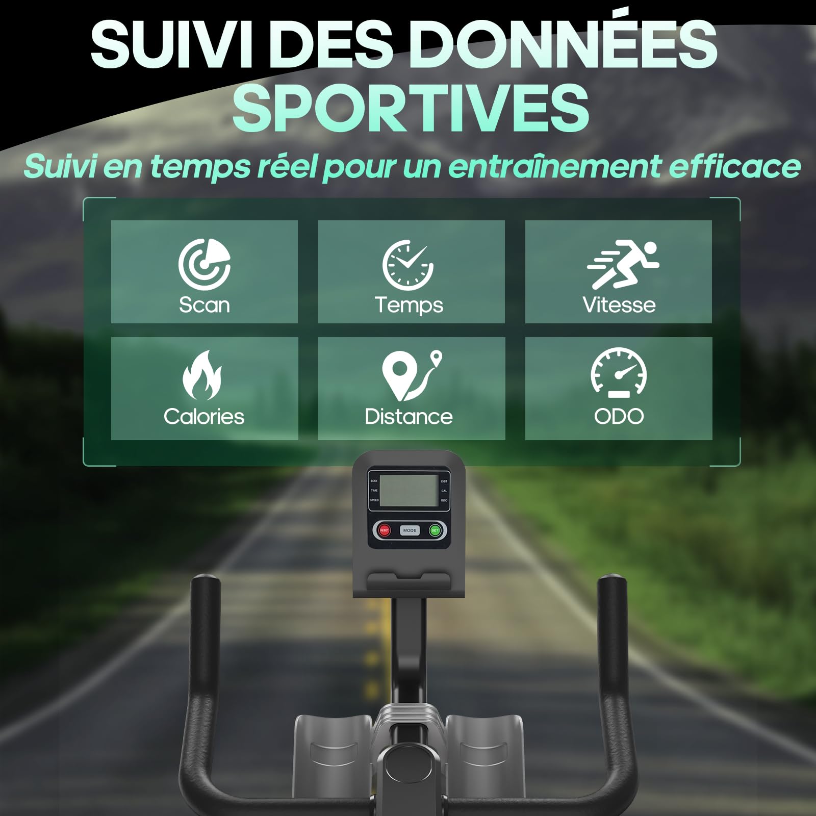 Vélo d'Appartement, DMASUN Velo d Appartement avec Résistance Magnétique Renforcée, Volant d'inertie lourd, Velo Appartement Ultra-Silencieux avec Support d'Haltères, Siège Confortable, Capacité 180KG