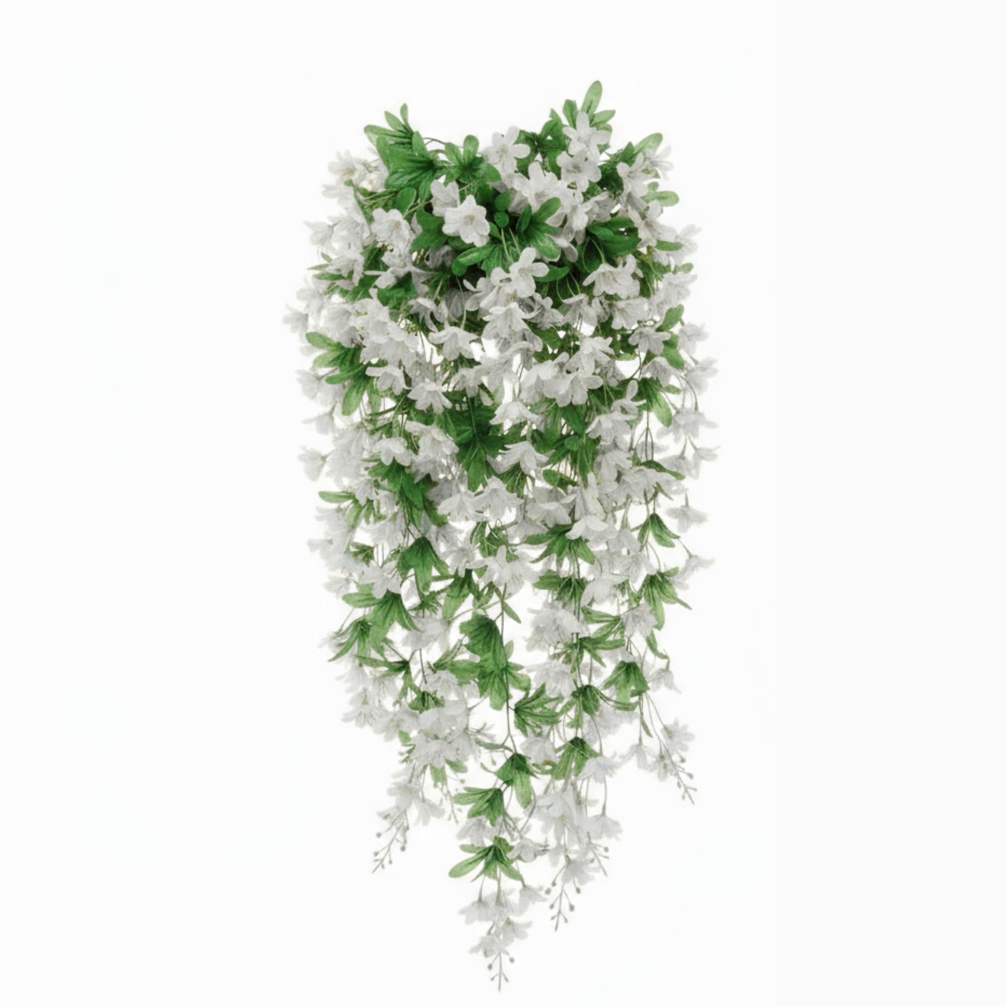 Artificial Hanging Lily Flower Plant for Home Decor, Wall & Balcony Decoration (Creamy White, 1)-image-5