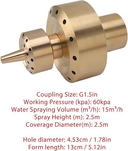 Miniatura 2 de Boquilla de fuente, dos capas de doble columna, música, paisaje, paisaje, fuente de agua, boquilla G1 y G1.5 pulgadas (G1.5 pulgadas)