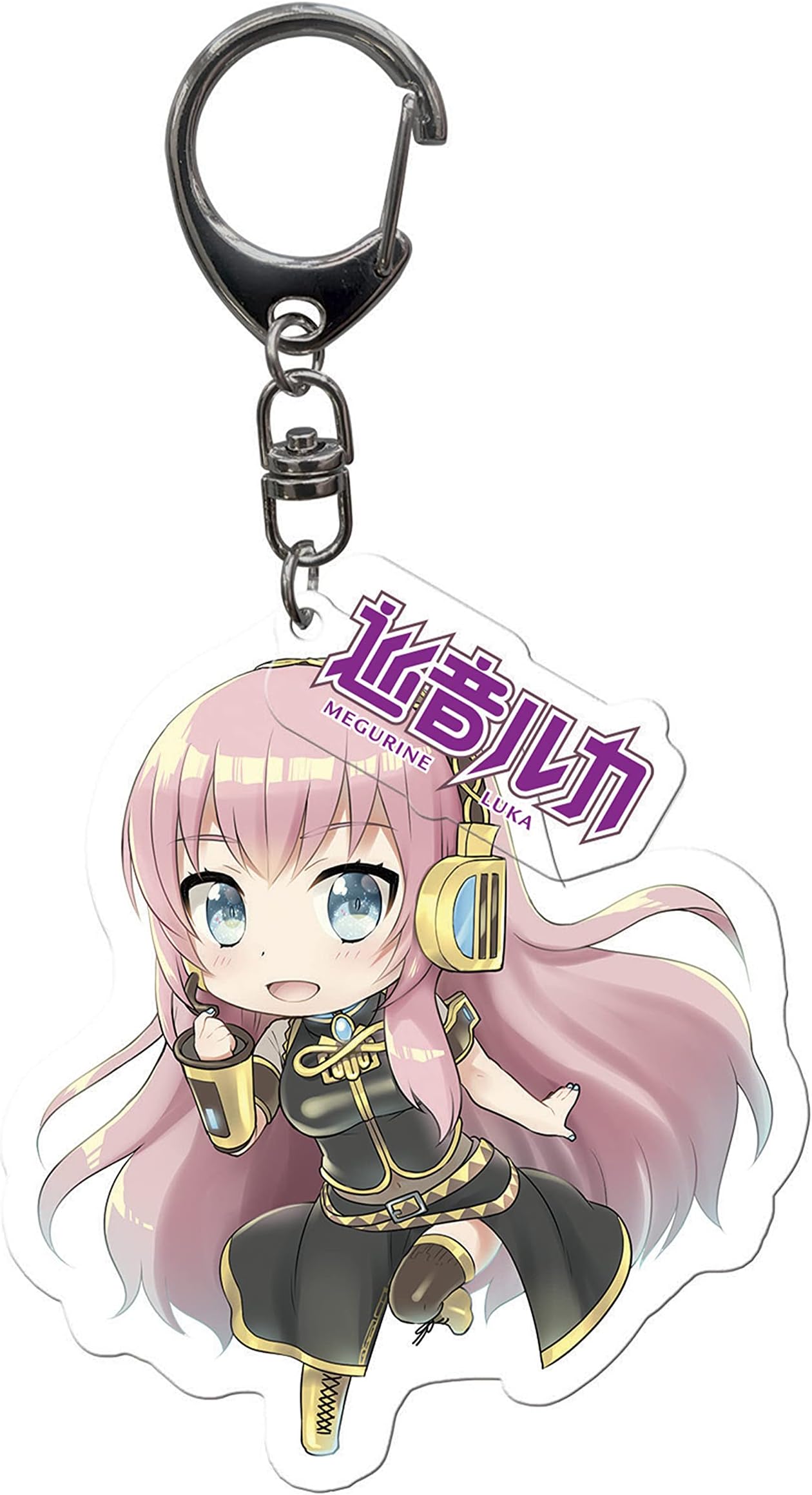 ABYSTYLE Hatsune Miku Megurine Luka Acrylic Keychain with Charm 2.25" Anime Manga Accessories Merch Gift, Multicolor, S