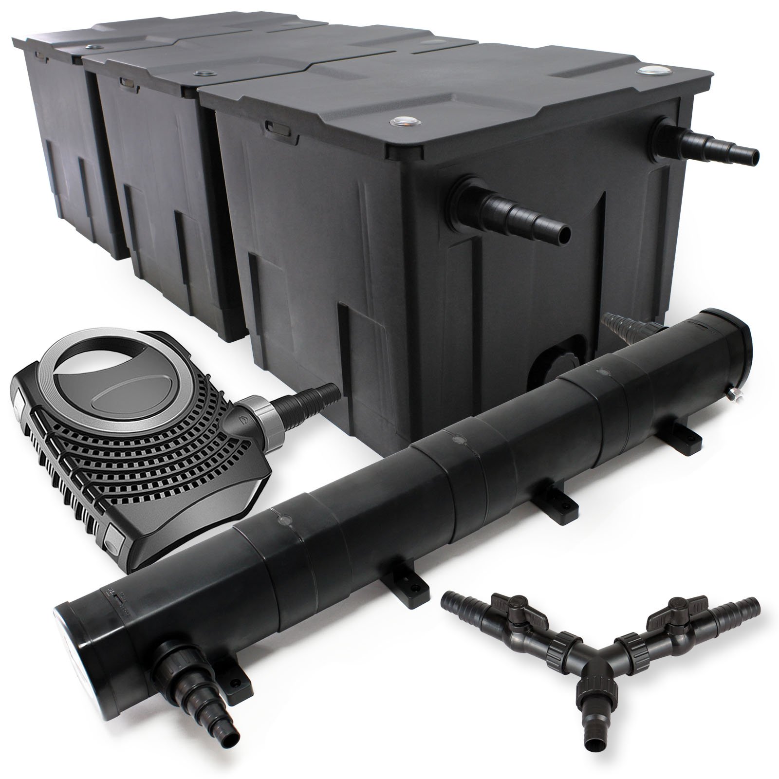 SunSun CBF-350C Teichfilter 90000L CTF-8000 SuperECO Pumpe 8000l/h 70W CUV-272 UVC Klärer 72W