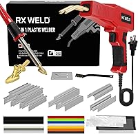 Vista 7 de RX WELD Soldador de Plástico, Kit de Soldadura de Plástico 2 en 1 Soldador de Reparación 1000PCS Grapadora Caliente para Grietas de Parachoques