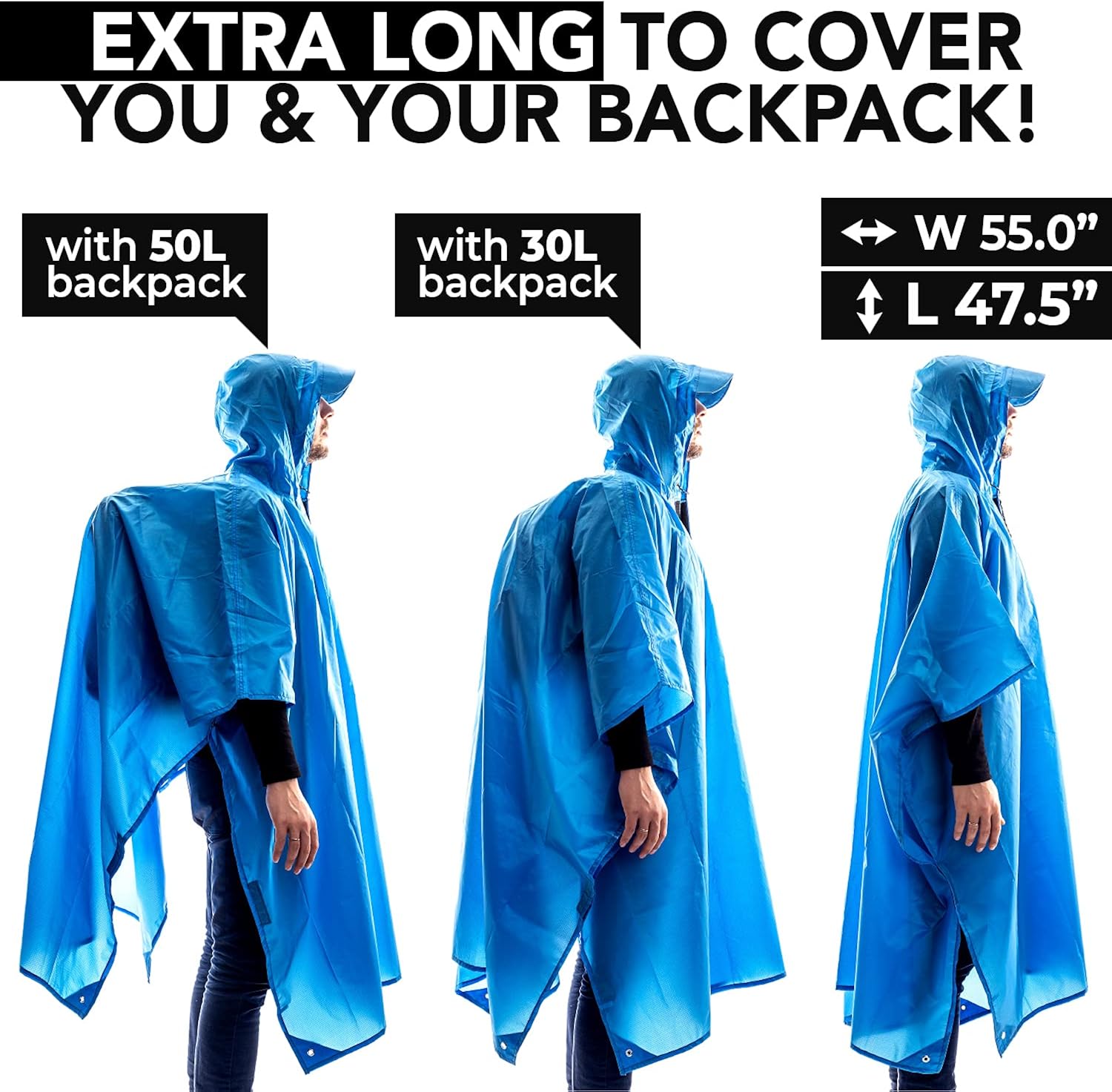 Best Cyber Monday 🔥 Foxelli Hooded Rain Poncho - Reusable Waterproof Raincoat for Adults Men & Women 70% Off Everything Foxelli Hooded Rain Poncho - Reusable Waterproof Raincoat for Adults Men & Women