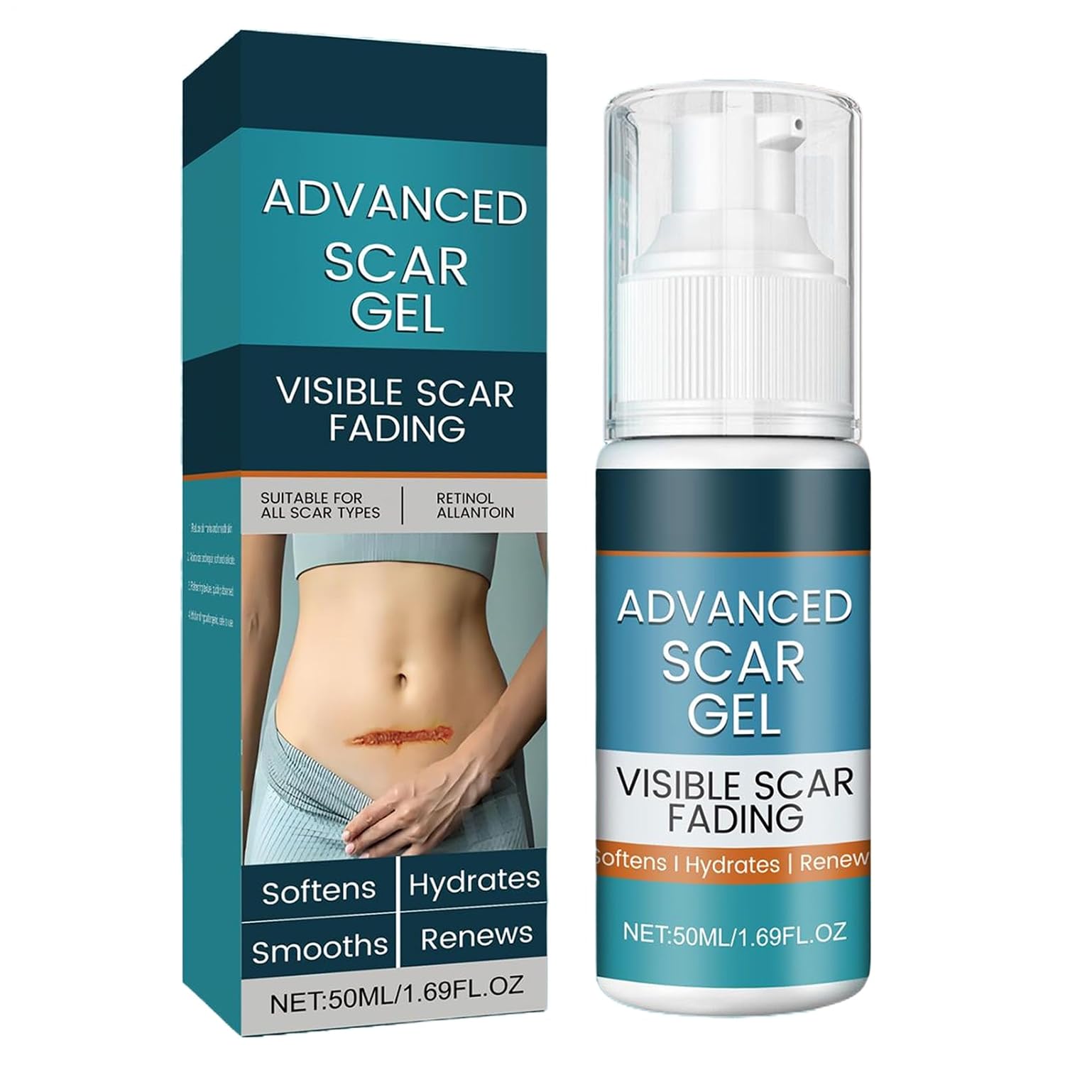Scar Cream Burn Repair Skin Healing Intensive Overnight Formula Protective Care Support Tube for Face Tummy Body Arms Legs Women Men Burn Injury Recovery 50 ml