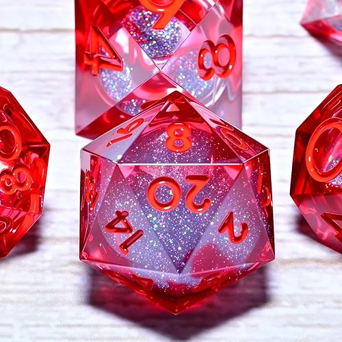Juego de dados de metal D&D, juego de dados poliédricos de dragón y Calabozo para juego de rol (Dungeon and Dragon) y juego de dados esmaltados D&D