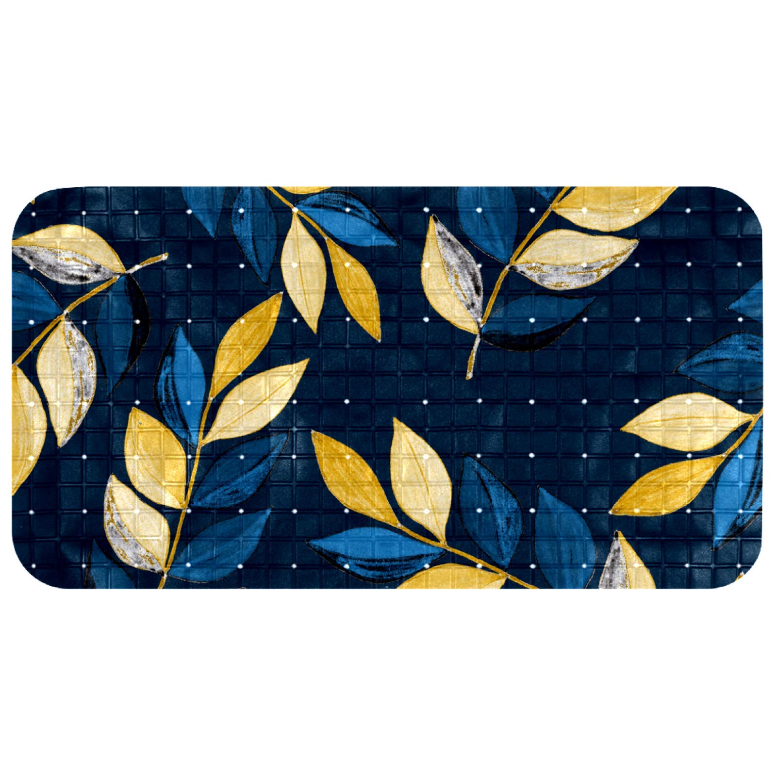 Tapis de bain pour enfants antidérapant Bennigiry motif feuilles