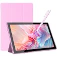 Tablet EDDBNi Android 15 de 10,1 polegadas 2026, com teclado e mouse, 24 GB RAM + 64 GB ROM, expansível até 2 TB, bateria 6.000 mAh, processador octa-core, câmera dupla, Wi-Fi, tela IPS 1280x800, carregamento 18W, cinza