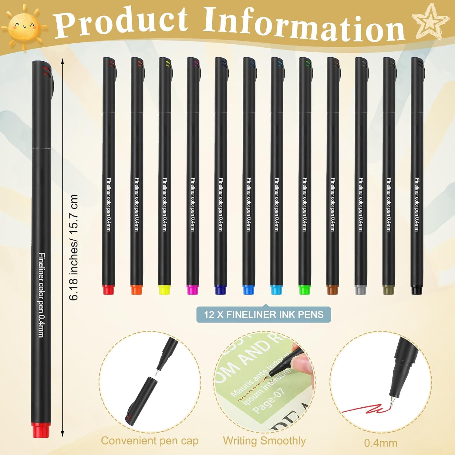 Sintuff Baby Shower Guess Due Date Calendar Include 1 Pcs Guess The Arrival Date of The Baby Shower Wooden Sign 1 Prediction Calendar 12 Fineliner Colored Pens Favor for Adult(Sun)