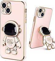 Vista 25 de Funda compatible con iPhone 13, diseño de soporte de astronauta en 3D, protección de cámara, a prueba de golpes, suave cubierta trasera para Apple