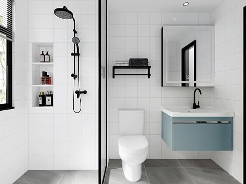 Miniatura 6 de Armario de cerámica para lavadero con tabla de lavadero, fregadero de lavandería de acero inoxidable, a prueba de humedad y agua, para lavandería,