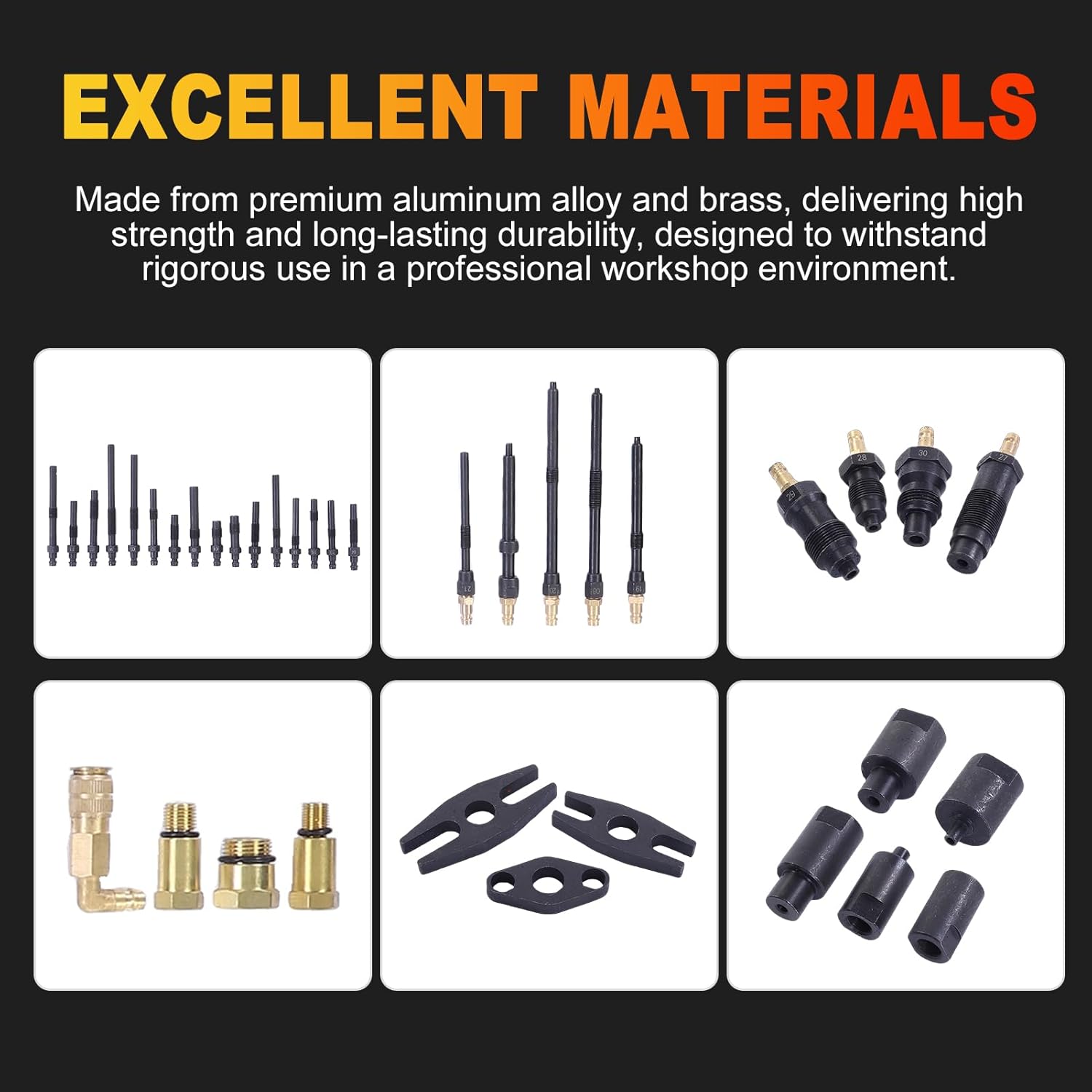 Compression and Leakage Test Kit, Dual Gauge Engine Cylinder Tester with Rubber Protective Cover and Pressure Relief Valve, for Gasoline Oil Fueled Engines