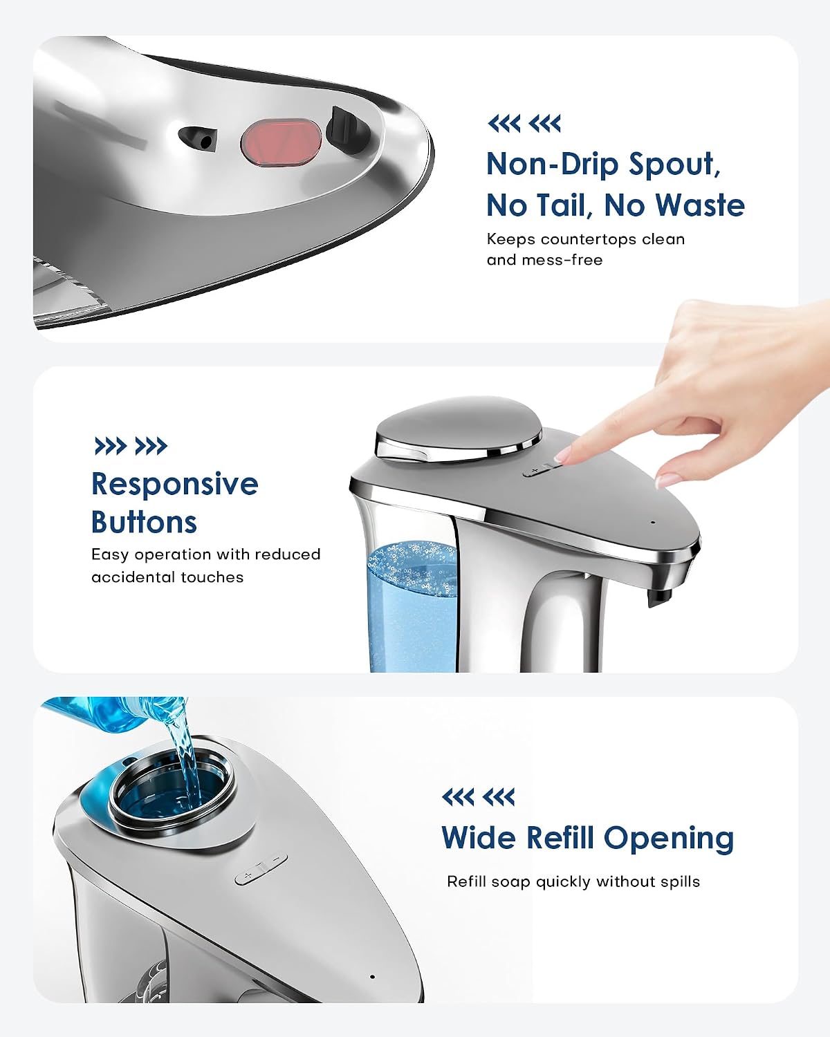 Automatic Soap Dispenser,17oz/500ml Touchless Dish Soap Dispenser